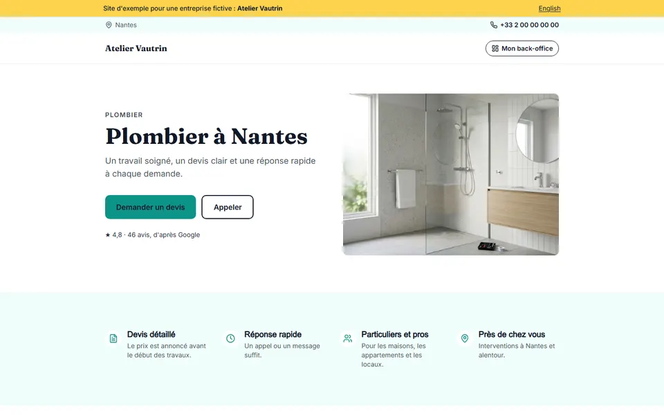Site d'exemple : Atelier Vautrin